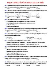80 Câu trắc nghiệm đại cương Vật lý 12 về dòng điện xoay chiều (Có đáp án)